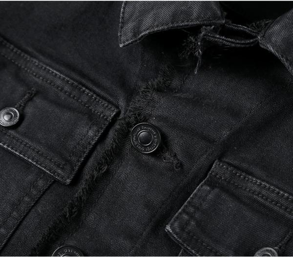 Black Custom Denim Jacket by Altaes Design