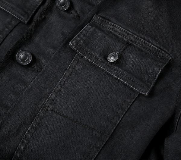 Black Custom Denim Jacket by Altaes Design