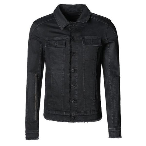 Black Custom Denim Jacket by Altaes Design