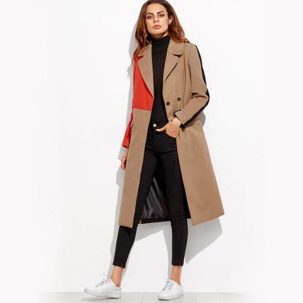 Color Block Trench Coat by Altaes Design