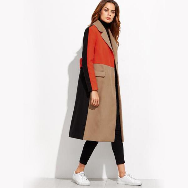 Color Block Trench Coat by Altaes Design