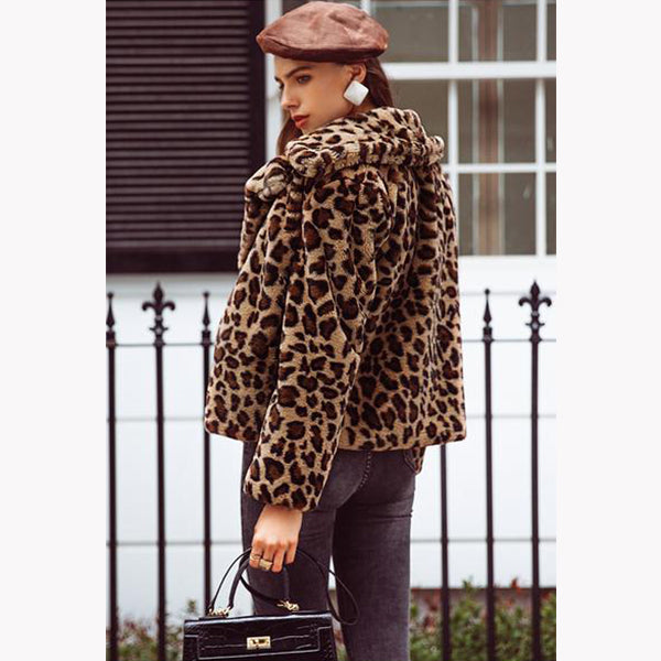 Leopard Faux Fur Coat by Altaes Design