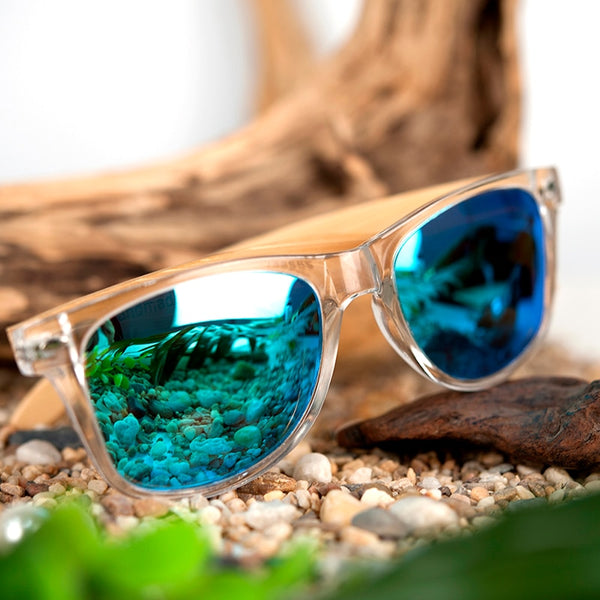 Polarized Transparent Bamboo Sunglasses