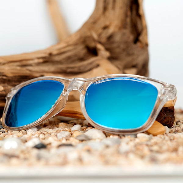 Polarized Transparent Bamboo Sunglasses