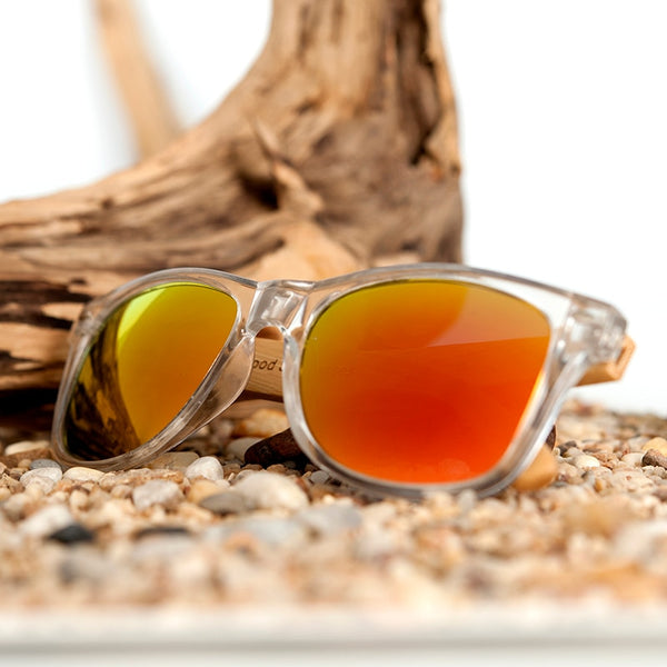 Polarized Transparent Bamboo Sunglasses