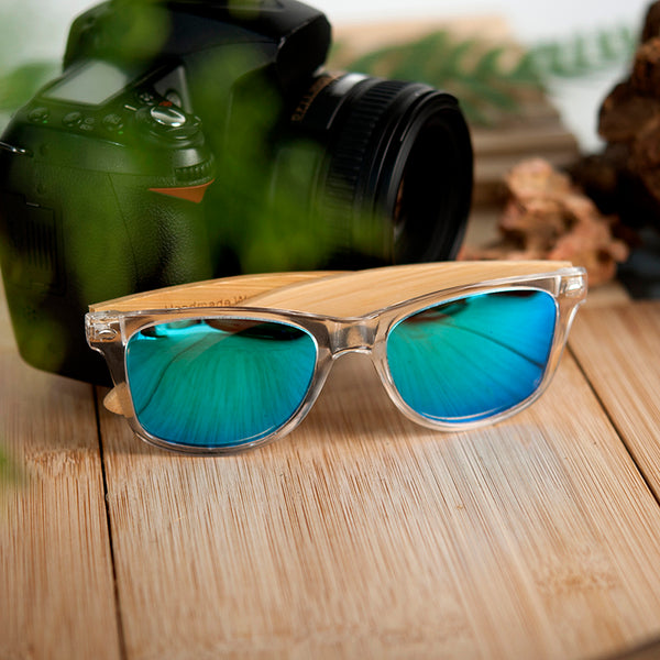 Polarized Transparent Bamboo Sunglasses