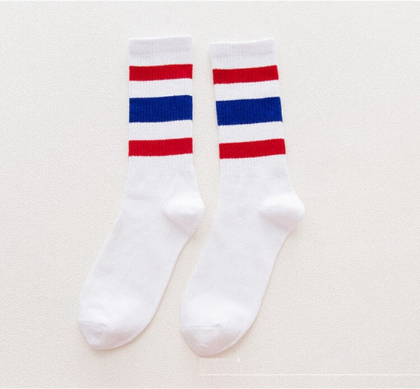 Classic Retro Striped Tube Socks