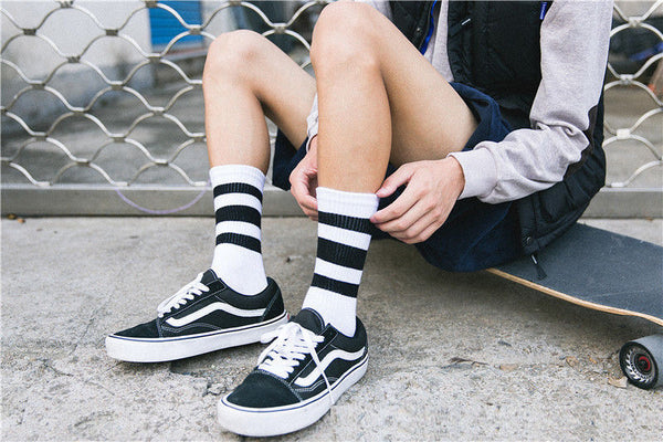 Classic Retro Striped Tube Socks