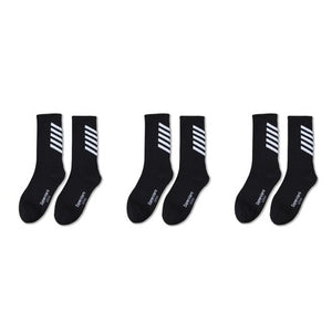 Striped Crew High Socks