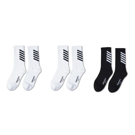 Striped Crew High Socks