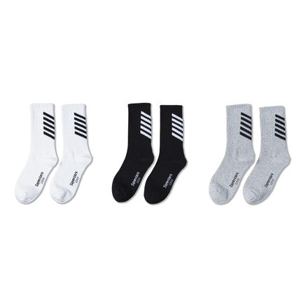 Striped Crew High Socks