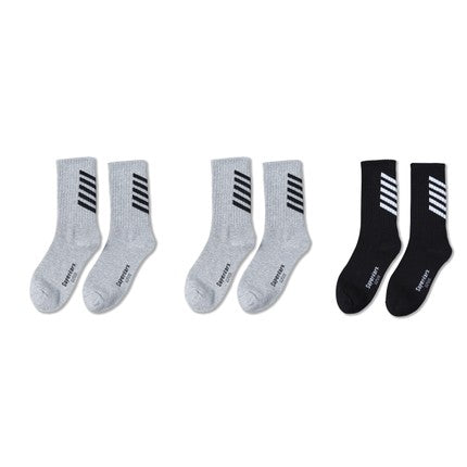 Striped Crew High Socks