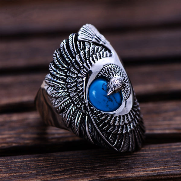 Vintage Silver Natural Turquoise Ring