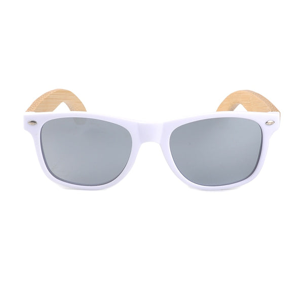 Polarized White Bamboo Sunglasses