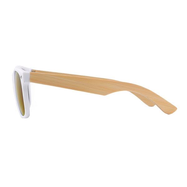 Polarized White Bamboo Sunglasses