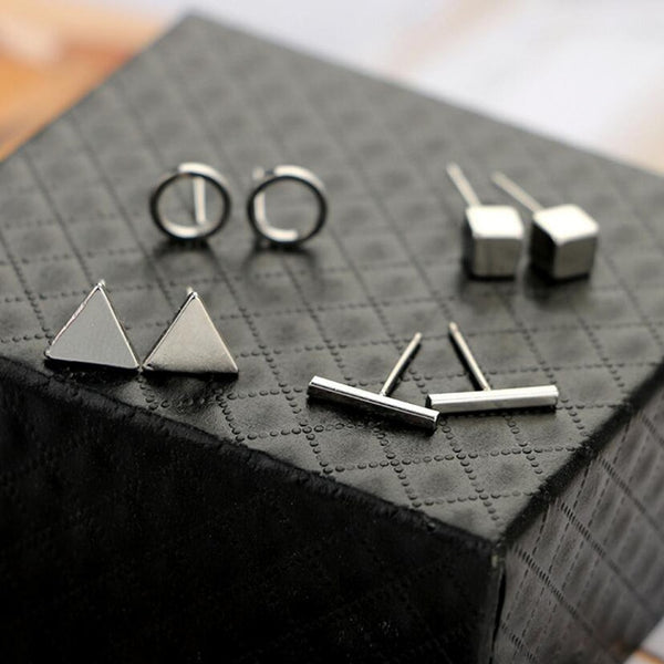 Geometric Stud Earring Set