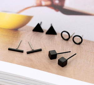 Geometric Stud Earring Set