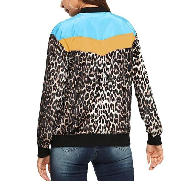 Leopard Thin Bomber Jacket